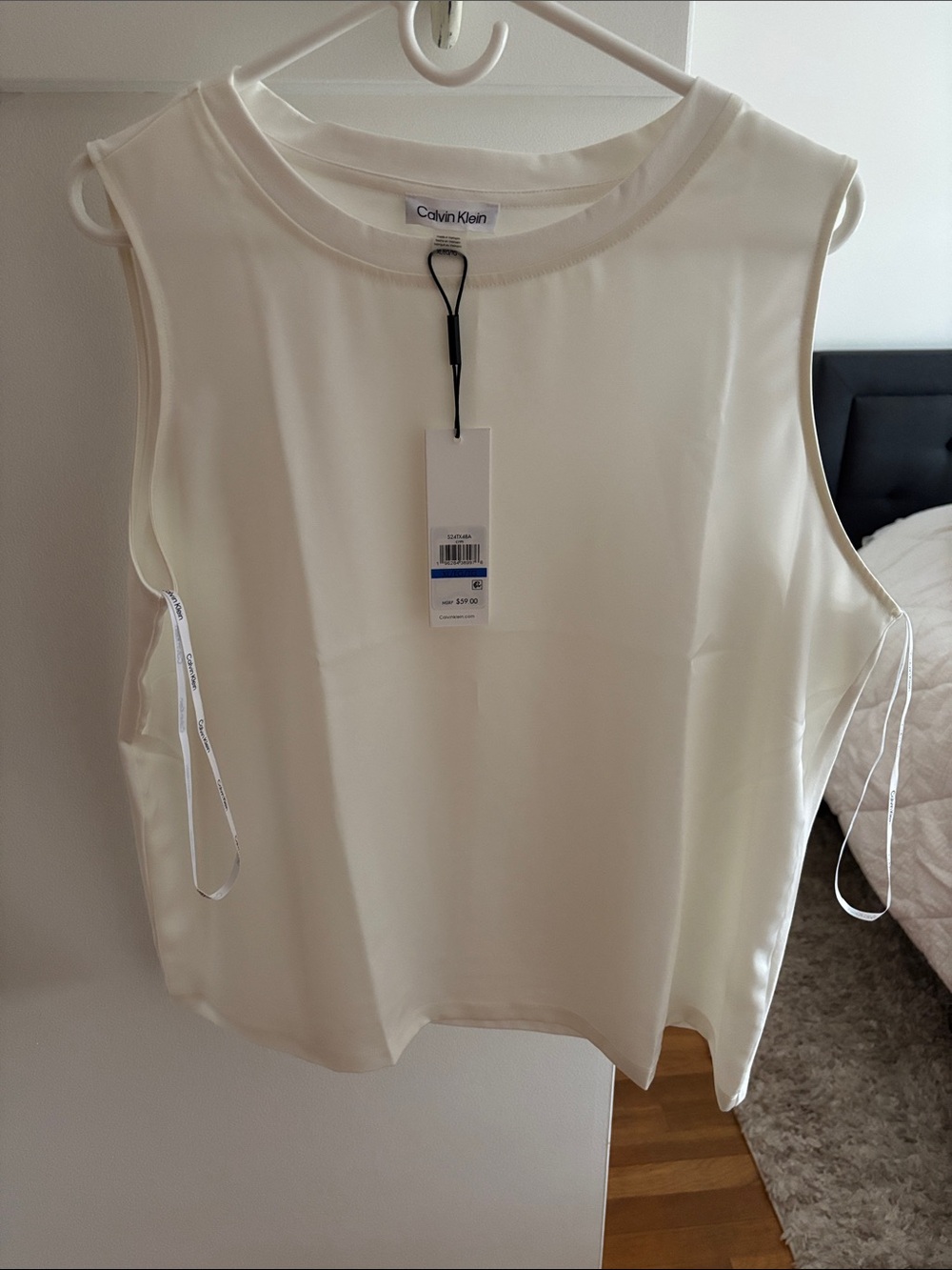 Calvin Klein Ivory Sleeveless Tank Top